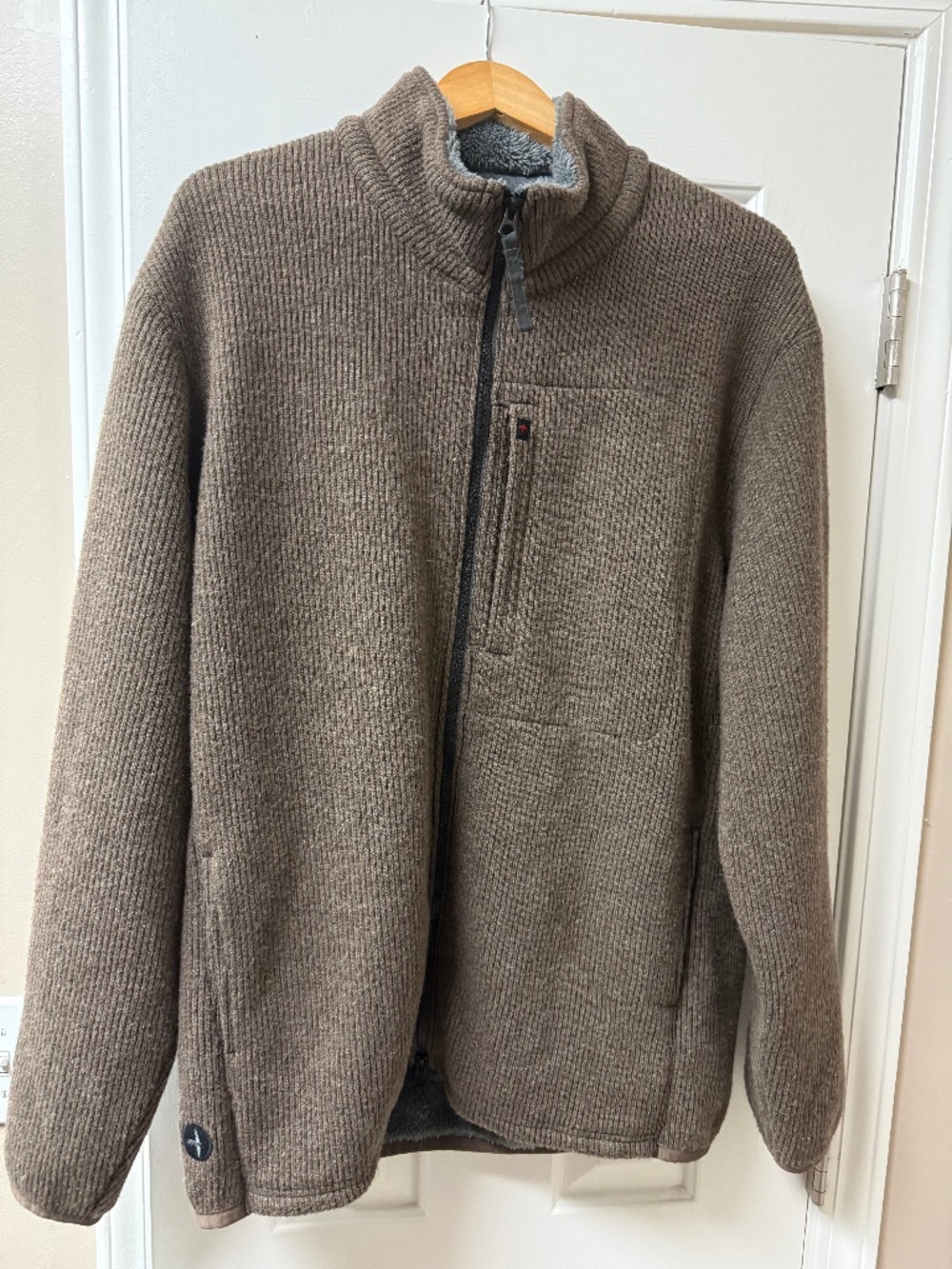 Relwen Brown Basecamp Rib-Pile Jacket, XL